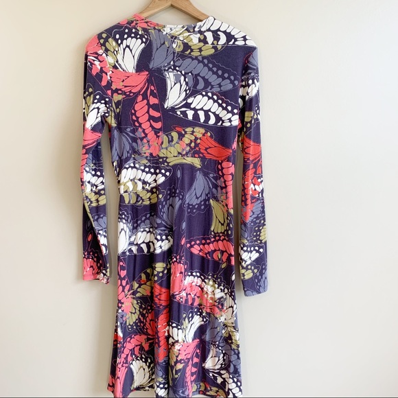 CABI Butterfly Dress V-Neck Jersey Fall Colors MED RELISTED - Picture 5 of 7